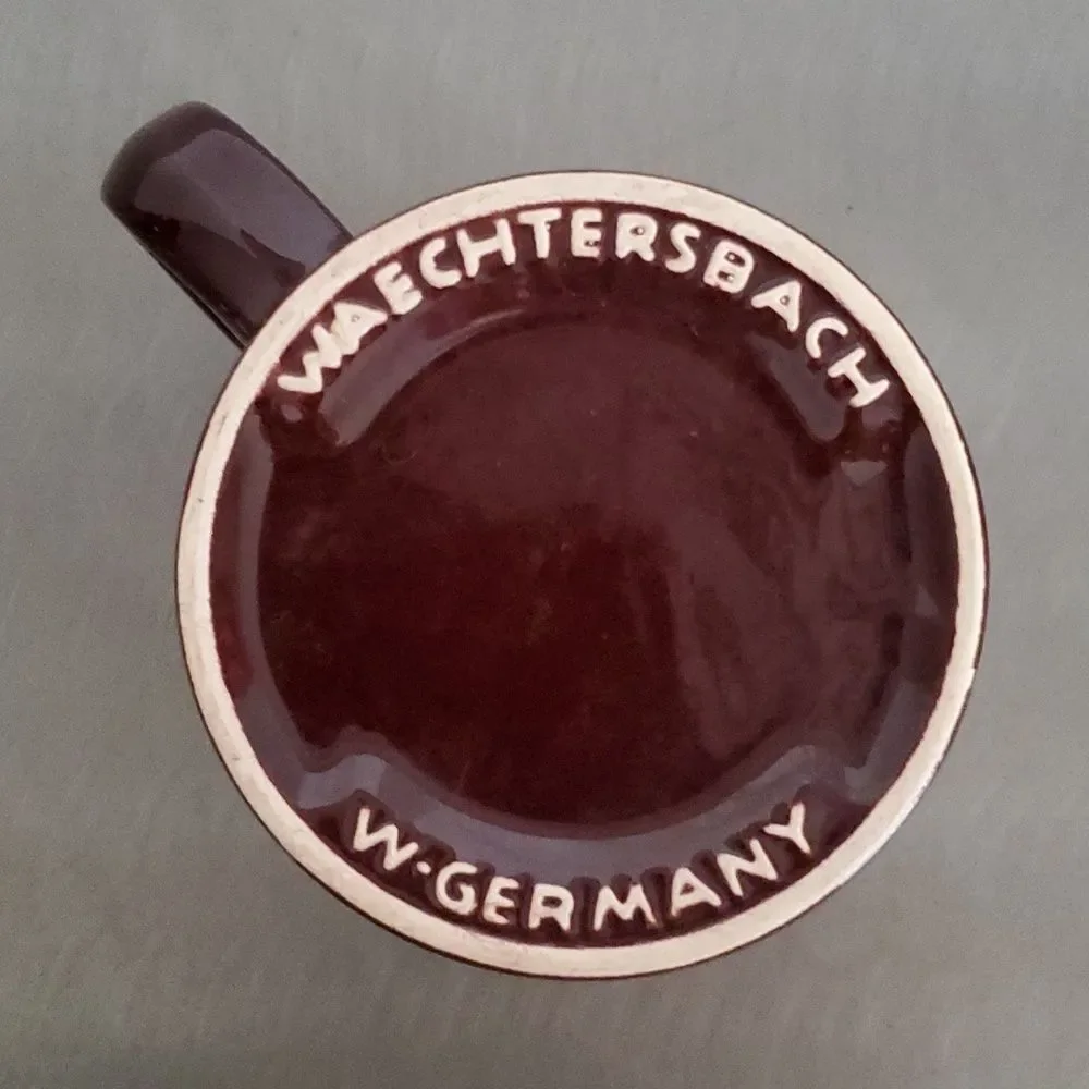 Vintage Waechtersbach West Germany Elephant Safari Coffee Mug Tea Cup Brown